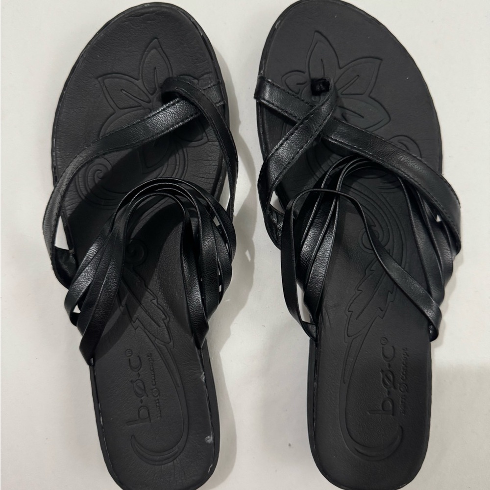 b.o.c. Black Sandals with Criss-Cross Straps